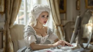 marie antoinette cheveux blanc